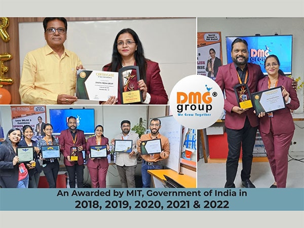 DMG Group has been awarded “Best Outstanding Performance Computer Training Institute in Ahmedabad, Gujarat” by MIT, Govt of India during 2022 – 2023