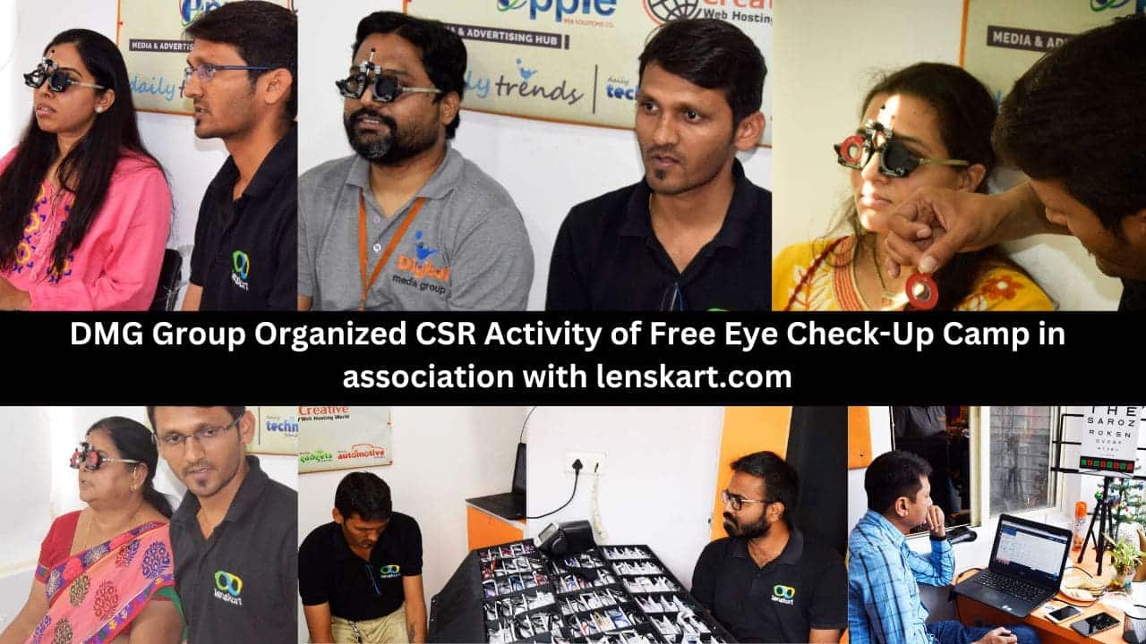 DMG Group Organized CSR Activity of Free Eye Check-up Camp in association with lenskart.com
